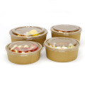 portable take away kraft paper soup bowl food container